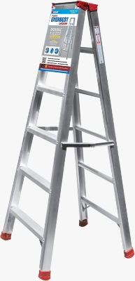 Picture of High Quality Double Sided Heavy Duty Industrial Ladder 6 to 23 Steps Strong Durable Safe Multipurpose Work Ladder
