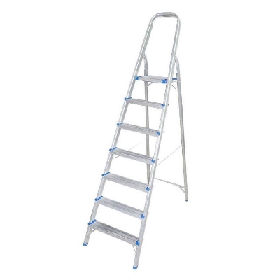Picture of 7-Step Aluminum Platform Ladder – Safe & Durable Home Ladder m Ladder (Multipurpose Usable)