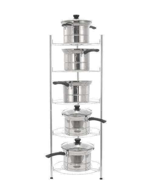 Picture of Kitchen Life 5-Tier Pot Stand – Silver | Heavy Duty Storage Rack