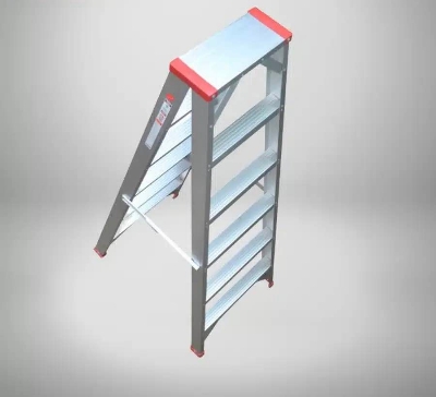 Picture of Double Sided Aluminum Ladder 15 Steps 12.5 Feet Heavy Duty Industrial Application – EVERBEST