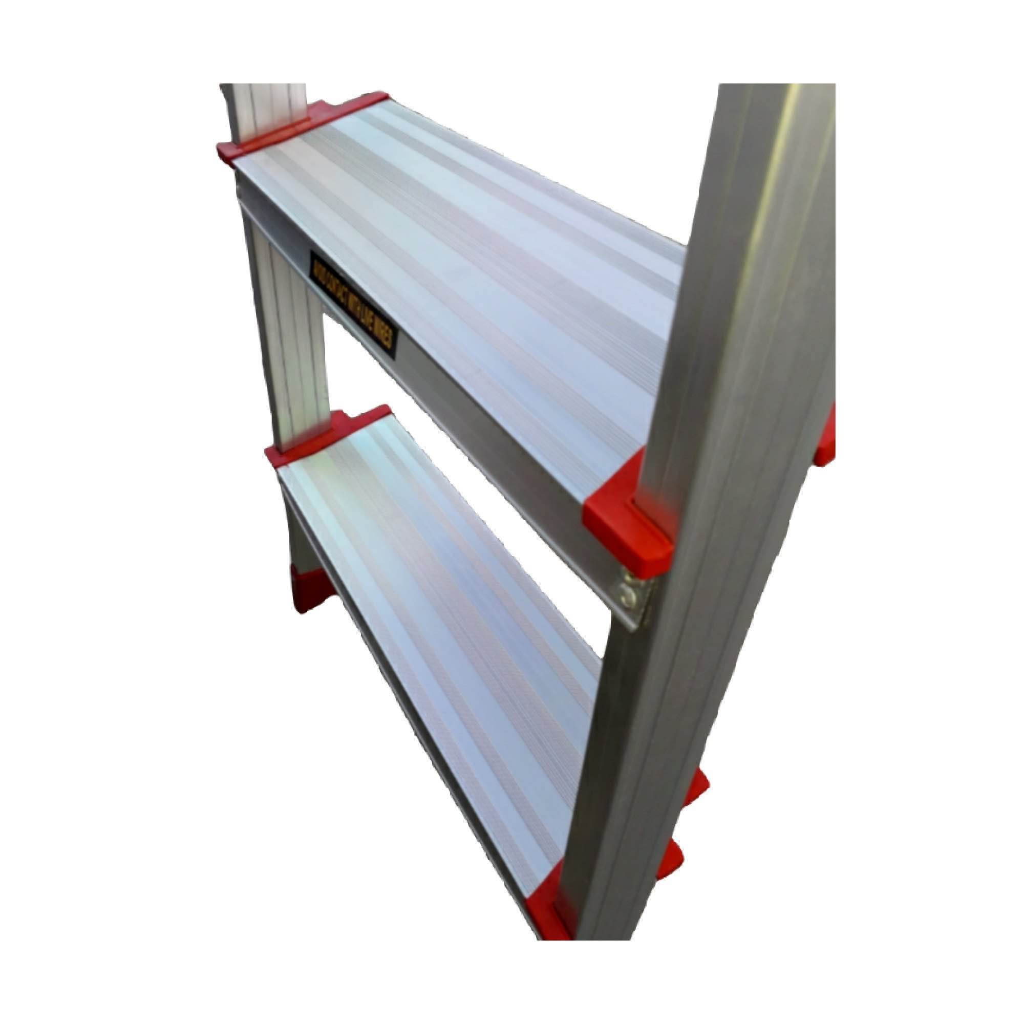 Picture of Double Sided Aluminum Ladder 15 Steps 12.5 Feet Heavy Duty Industrial Application – EVERBEST