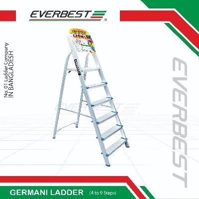 Picture of GERMANI LADDER  Everbest 4/5/6/7/8/9 STEP ALMUNIUM