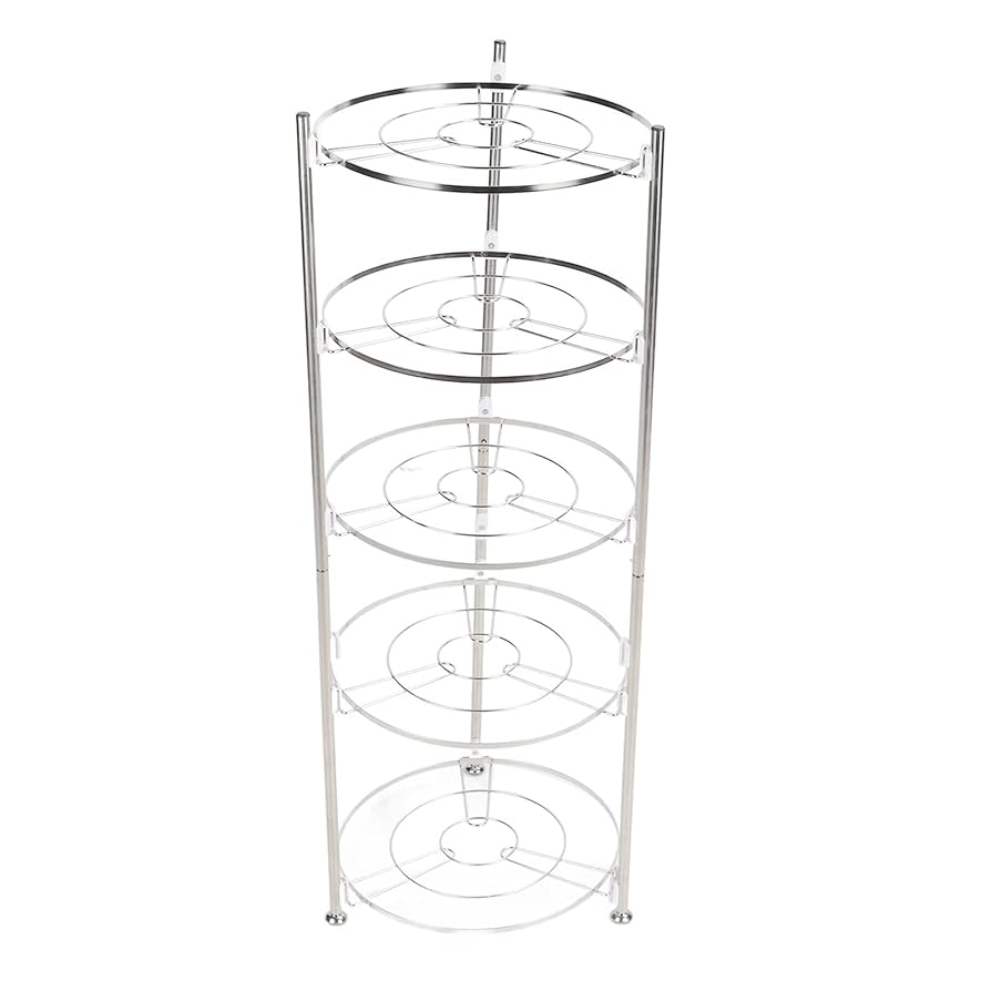 Picture of Stainless Steel 5 Layer Kitchen Rack | Heavy Duty Pots & Pan Organizer | Durable, Rust-Resistant Storage Shelf | EVERBEST Bangladesh