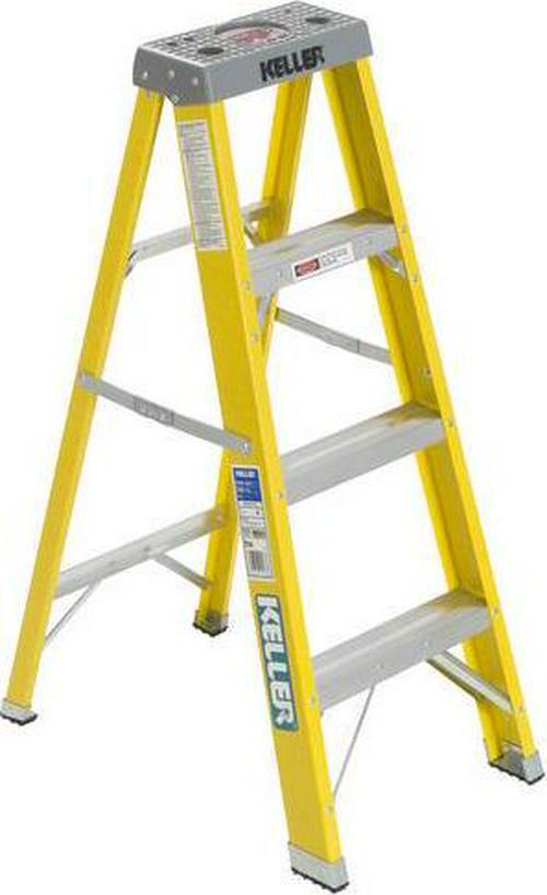 Picture of Professional Industrial Use –  Heavy Duty Double Sided Fiberglass Ladder (Yellow, 3.0 mm)  | EVERBEST LADDERS INDUSTRIES LTD