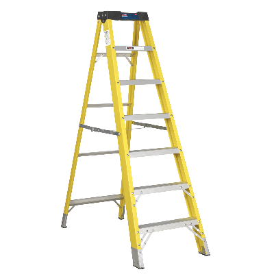 Picture of Professional Industrial Use –  Heavy Duty Double Sided Fiberglass Ladder (Yellow, 3.0 mm)  | EVERBEST LADDERS INDUSTRIES LTD