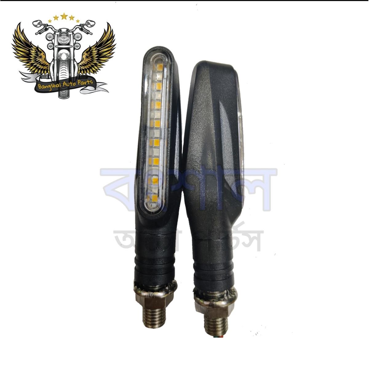 Picture of 2pcs 12V 12LED Moto Turn Signal Indicator Light Turning Light Amber