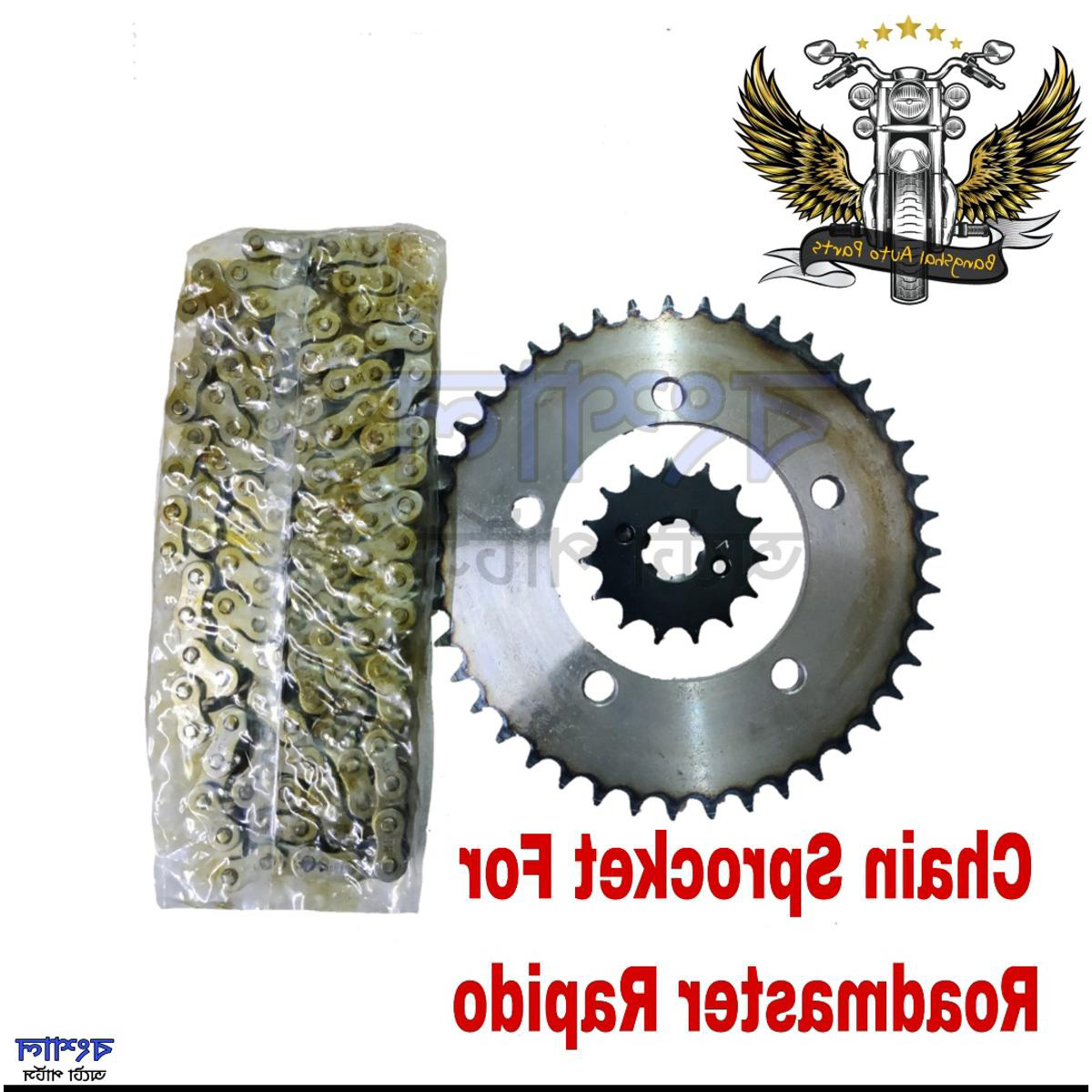 Picture of Chain Sprocket Set For Roadmaster Rapido Motorcycle Market Product Long Lasting.