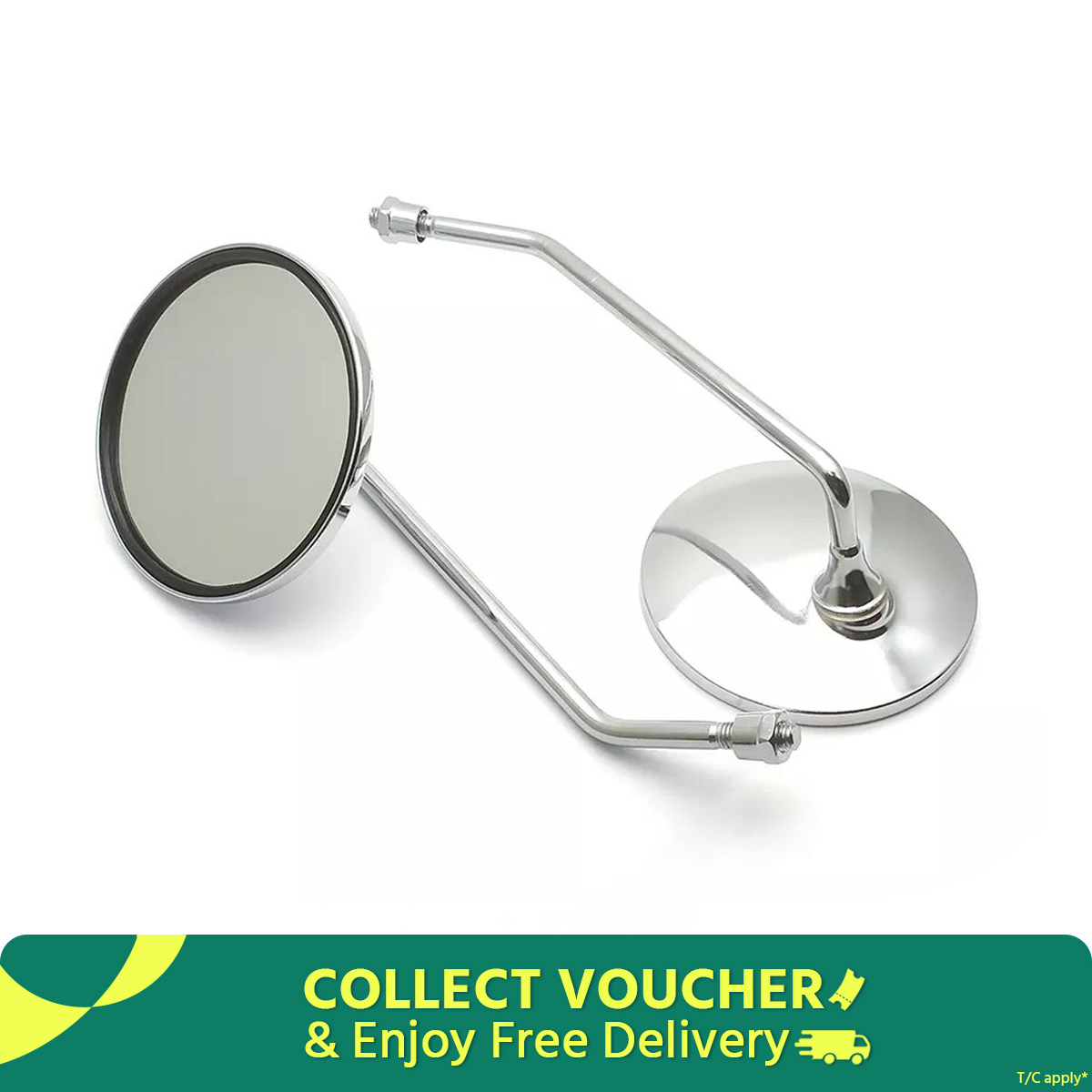 Picture of Looking Glass For Motorcycle Handlebar Looking Glass Set Most Bike 2Pcs Small Nut - Looking Glass For Bike