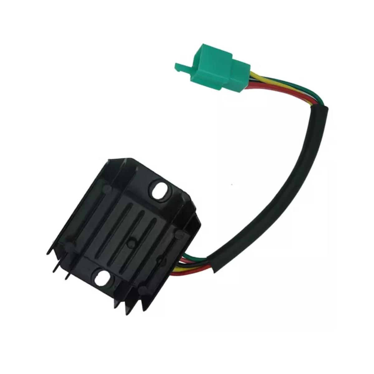 Picture of Motorcycle Voltage Regulator 5 Wires 5 Pins 12 Voltage Regulator Rectifier for 50-250CC Motorcycle Scooter Moped ATV (Black)