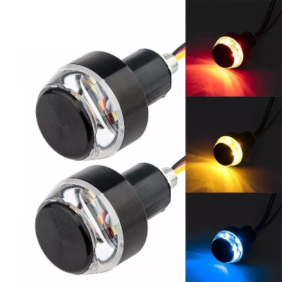 Picture of Motorcycle Turn Signal Light Bike handle End LED Handlebar light