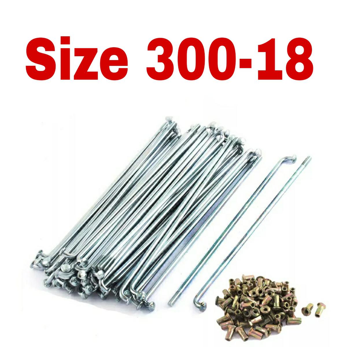 Picture of 36pcs Motorcycle Stainless Steel Rim Wheel Spokes Kit Set Size 300-18