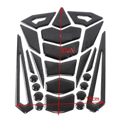 Picture of 3D UNIVERSAL Fuel Tank Pad Protector Sticker For Motorcycle. Black