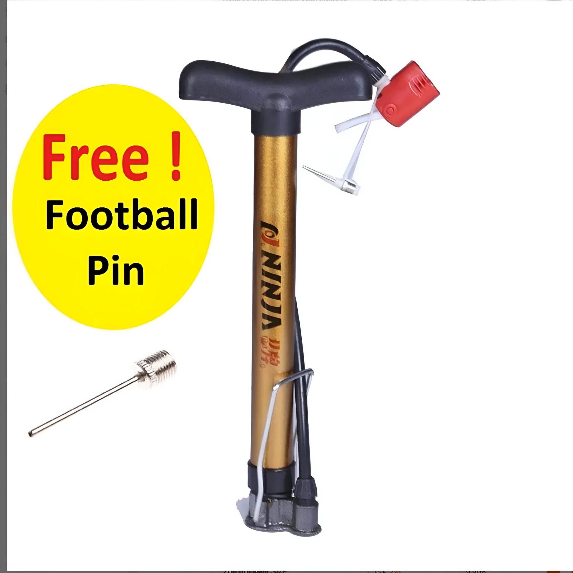 Picture of Pumper 3 in 1 Mini Hand Pumper for Cycle, Ball, Balloon. Ninja Pumper For Cycle