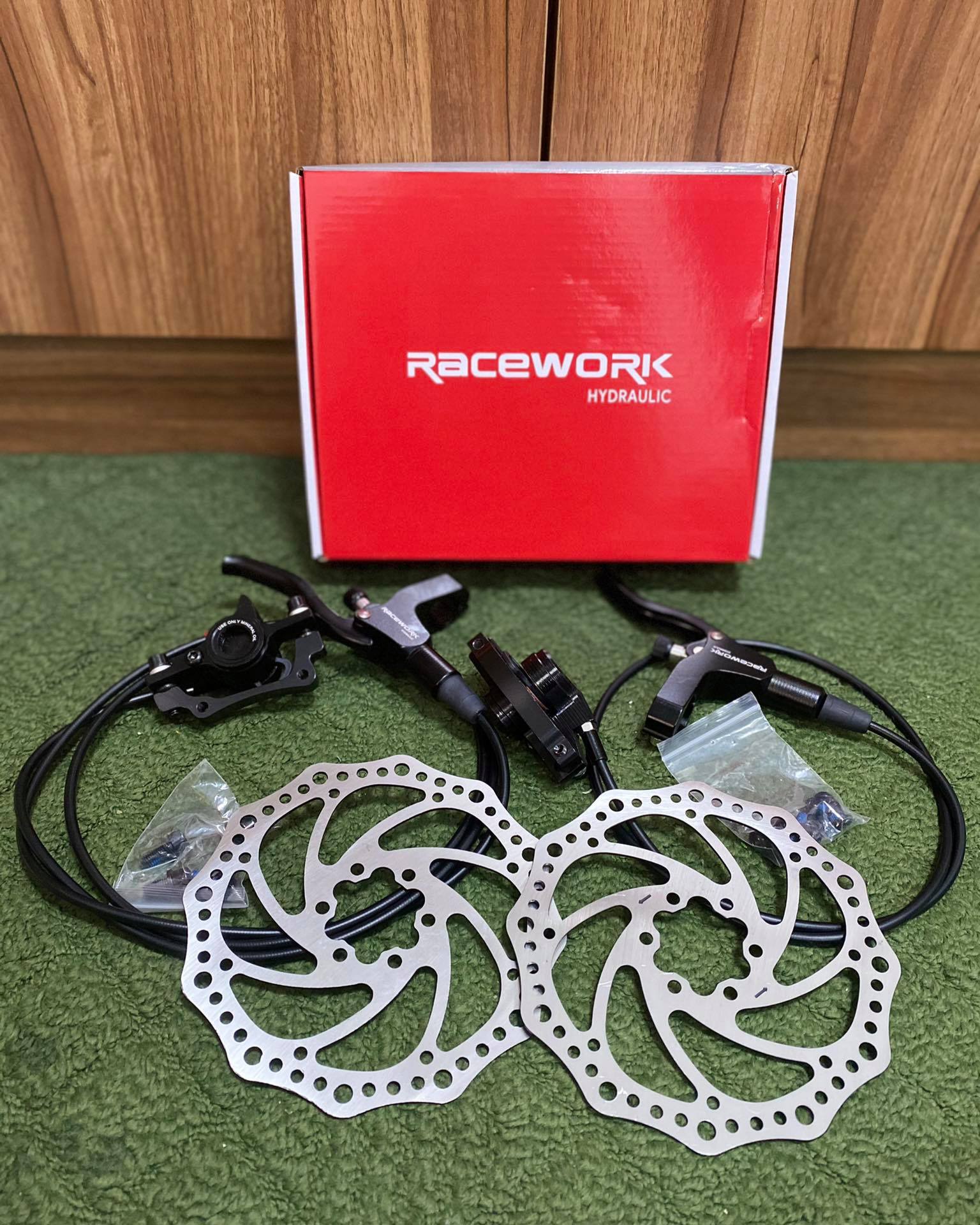 Picture of Kamroos Hydraulic Oil Brake Set MTB Bicycle Brake Front Rear With Disc