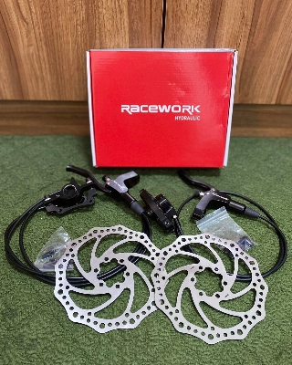 Picture of Kamroos Hydraulic Oil Brake Set MTB Bicycle Brake Front Rear With Disc