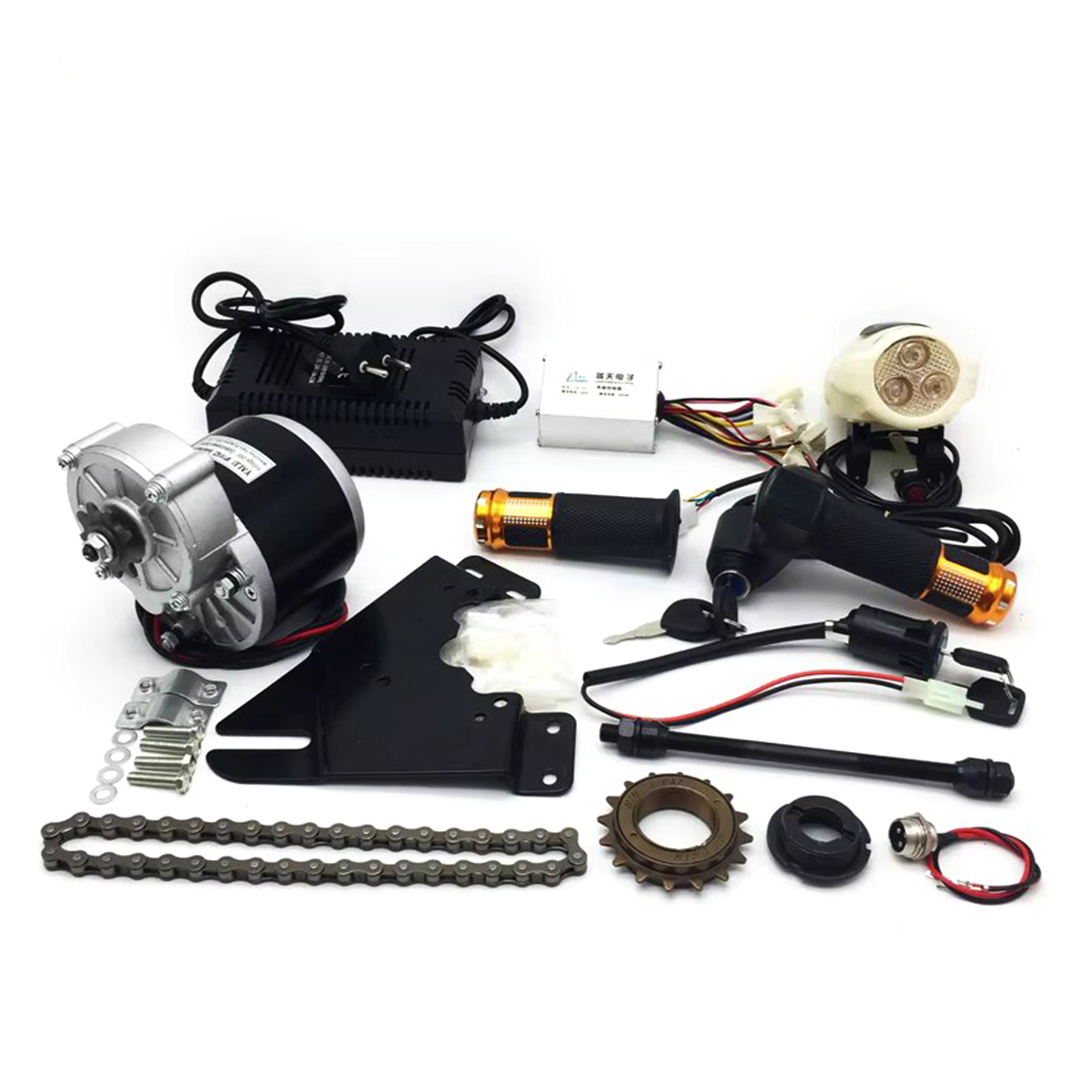 Picture of Electric Cycle Motor Conversion Kit Full Set With Charger 24v 250w 3850 RPM loading capacity 150kg