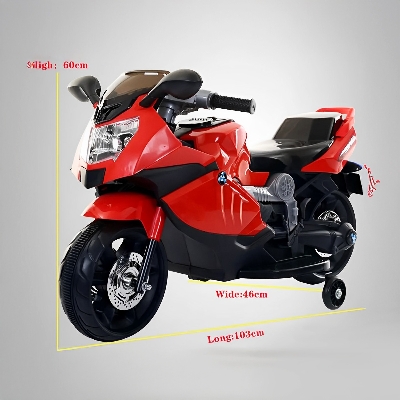 Picture of Rechargeable Mini Bike for Kids Ride on Bike Baybee Kids Racing Ride On Toy Car For Baby With Curved Seat Baby Bike Kid'S Bike Children Baby Bike For Boys & Girls Age 2-6 Years(Red) Cash On Delivery Available