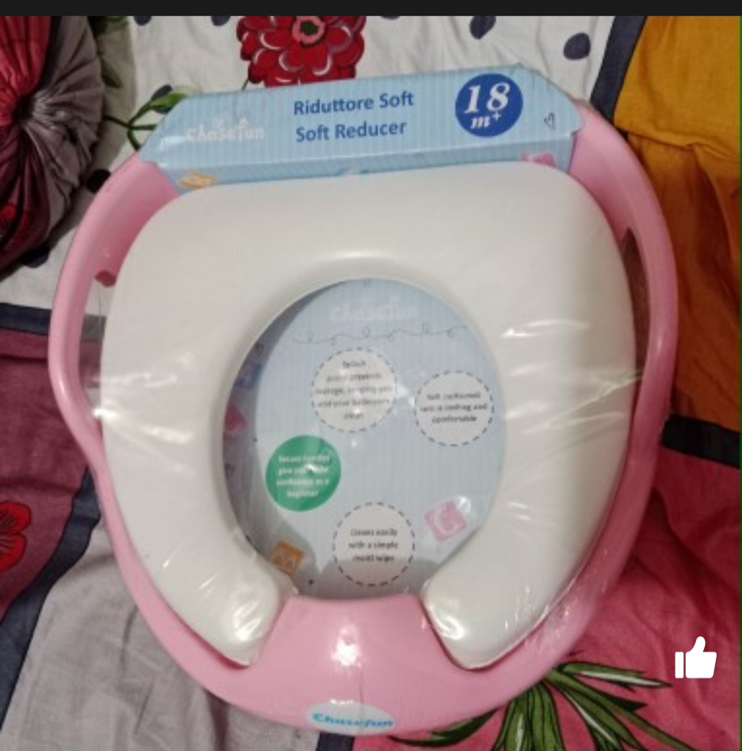 Picture of Baby Toilet Seat Safe Soft Training Seat Potty Sitting Ring with Handles Bathroom Trainer Closestool Cover