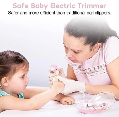 Picture of Electric Nail Trimmer for Baby Newborn Nail Trimmer Manicure Kit For Baby Baby Nail Trimmer Nail Care High Quality Baby Nail Trimmer Gift set Baby Care Set Electric Manicure Set Electric Nail Cutter for Baby