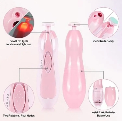 Picture of Electric Nail Trimmer for Baby Newborn Nail Trimmer Manicure Kit For Baby Baby Nail Trimmer Nail Care High Quality Baby Nail Trimmer Gift set Baby Care Set Electric Manicure Set Electric Nail Cutter for Baby