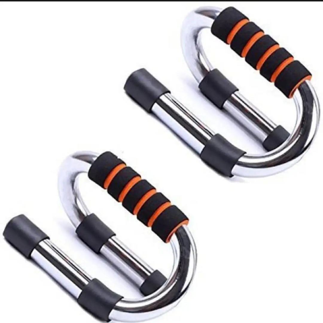 Picture of 2 pcs Push Up Bars-Black & Silver