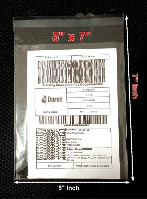 Picture of (5x7) Inch High Quality Crystal Cellophane Poly Bag for use small Product Packaging, Print Label & Invoice Poly bags.