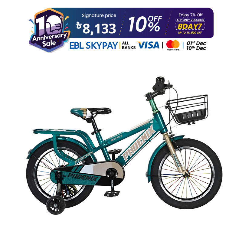 Picture of Phoenix 20" Bicycle For Boys 7-12 years With Direct Wielding Back Sits and Lighting Support Wheels  Cash On Delivery Available