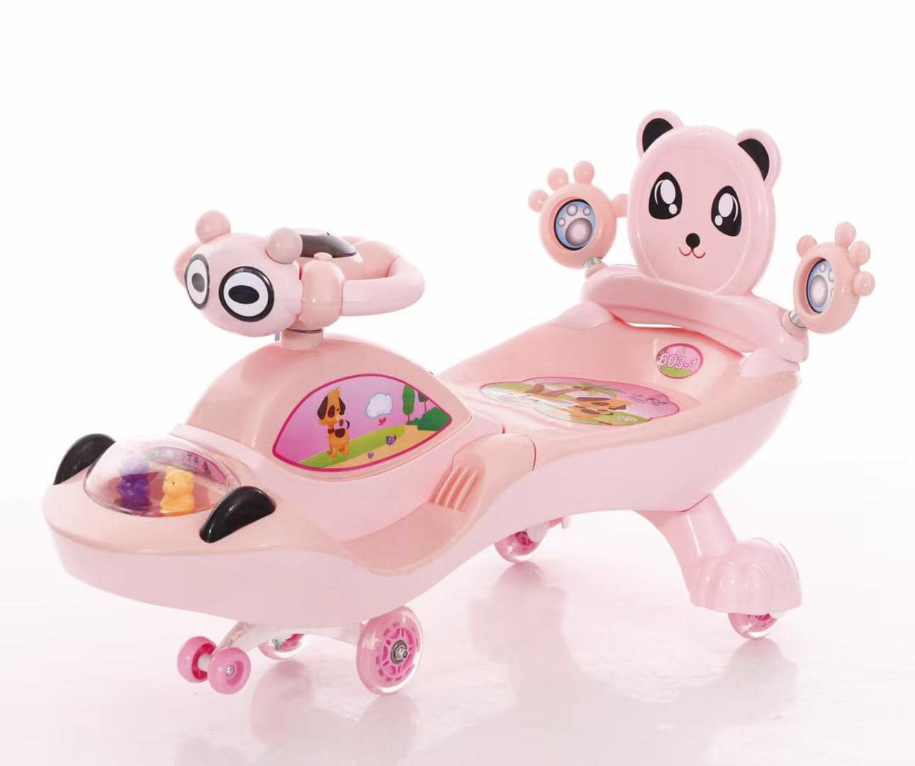 Picture of Baybee Kids Swing Auto Car Cruiser Pedal Go Kart Racing Ride On Toy Car For Baby With Curved Seat Baby Tricycle Kid'S Trike/Bicycle Children Tricycle For Boys & Girls Age 2-6 Years(Red)