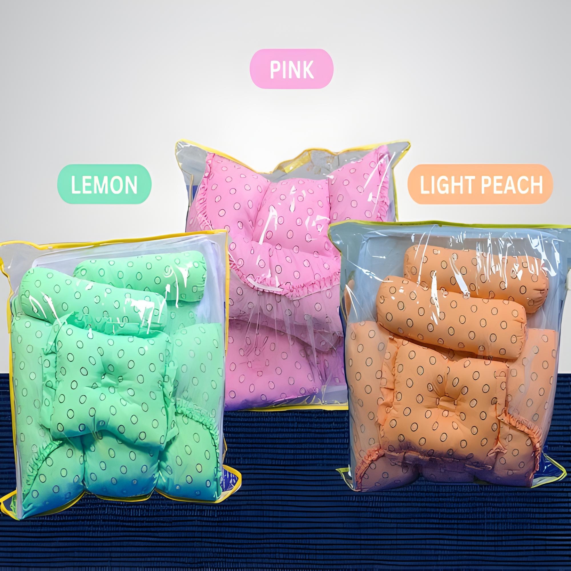 Picture of Baby Bed with 2 side pillow 1 Head pillow and 1 Big Soft bed