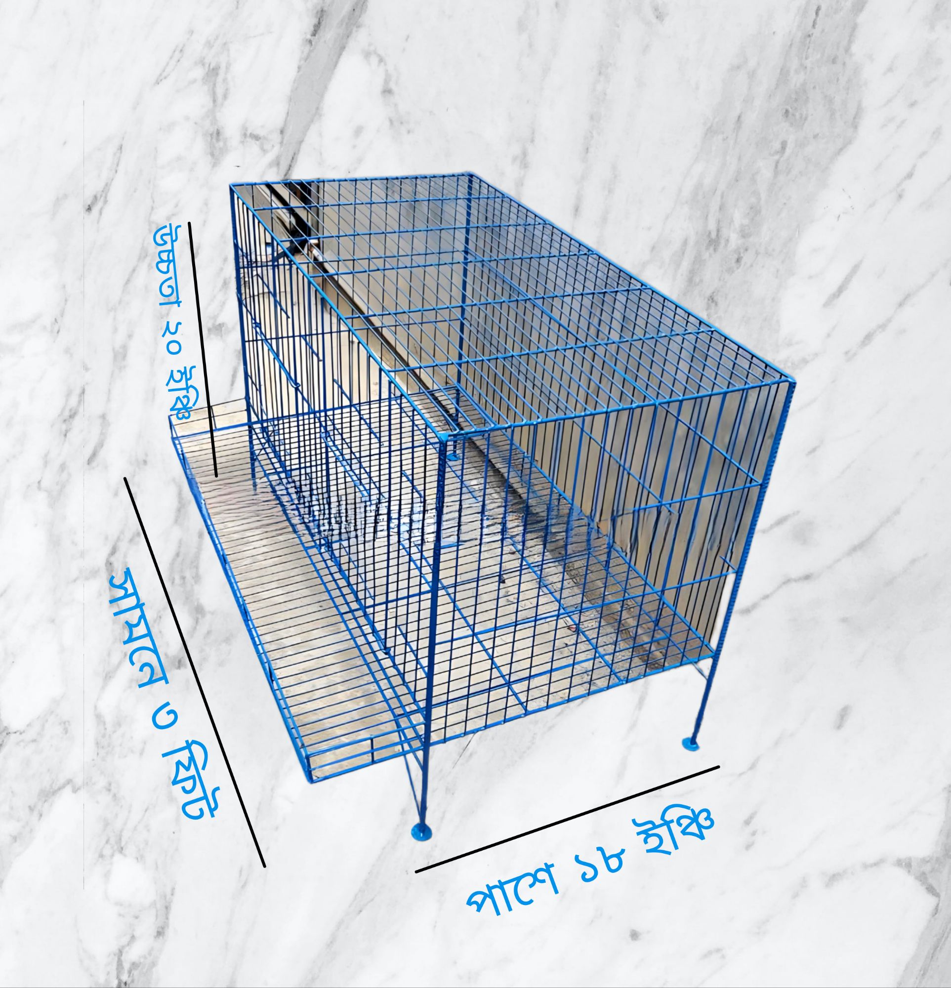 Picture of Murgir Cage Coop Cage Chicky Cage With Tray for 30 Murgi Can Easily Stay Together Cage Size 36"/18" ir 24/18 Inc  Cash on delivery available