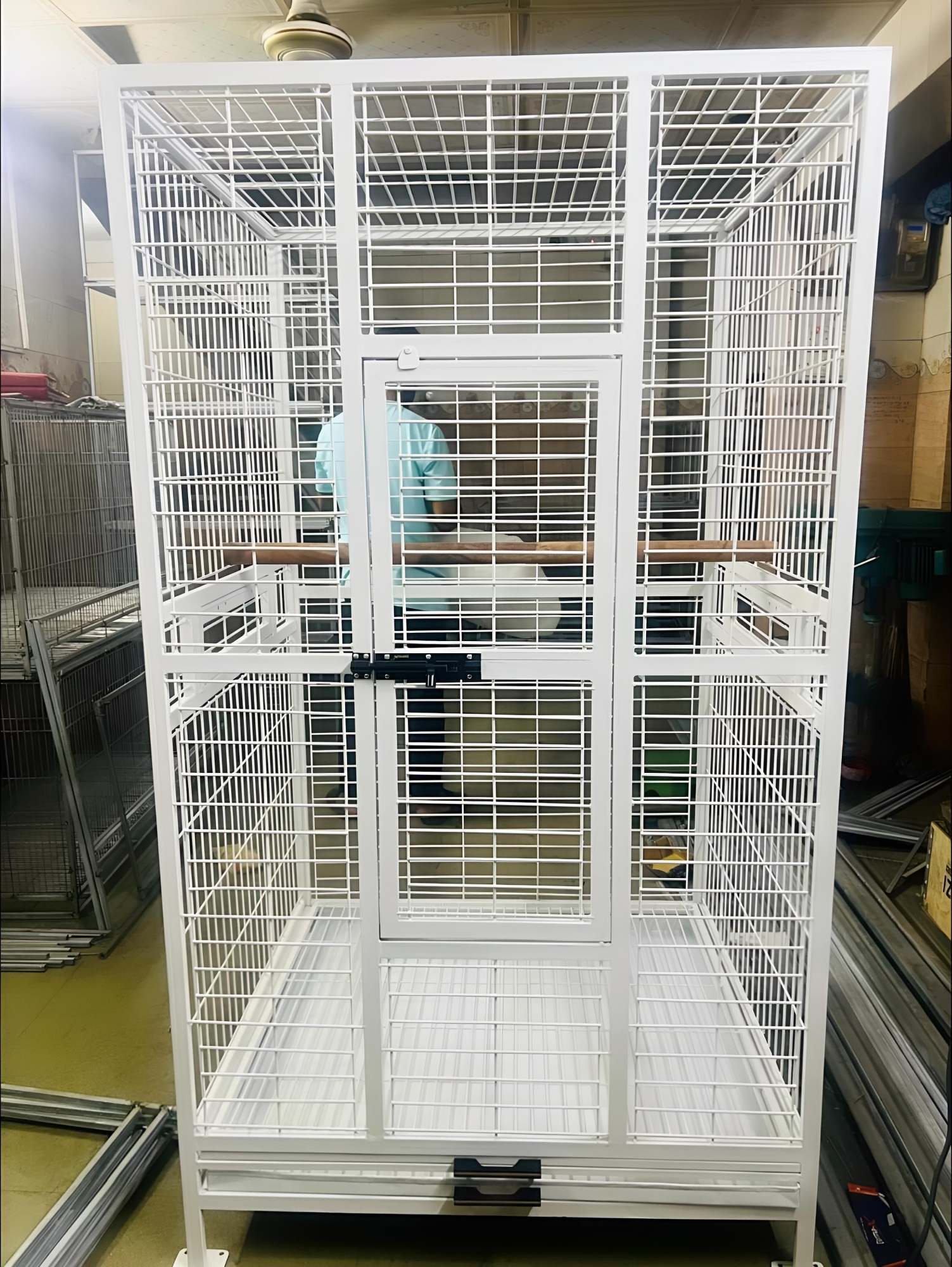 Picture of NeoStyle 153cm Large Bird Cage, Parrot Cage Parakeet Cage Bird Villa Macaw Cage with Play Top and Rolling Stand,Large Space Cage for Large Parrots