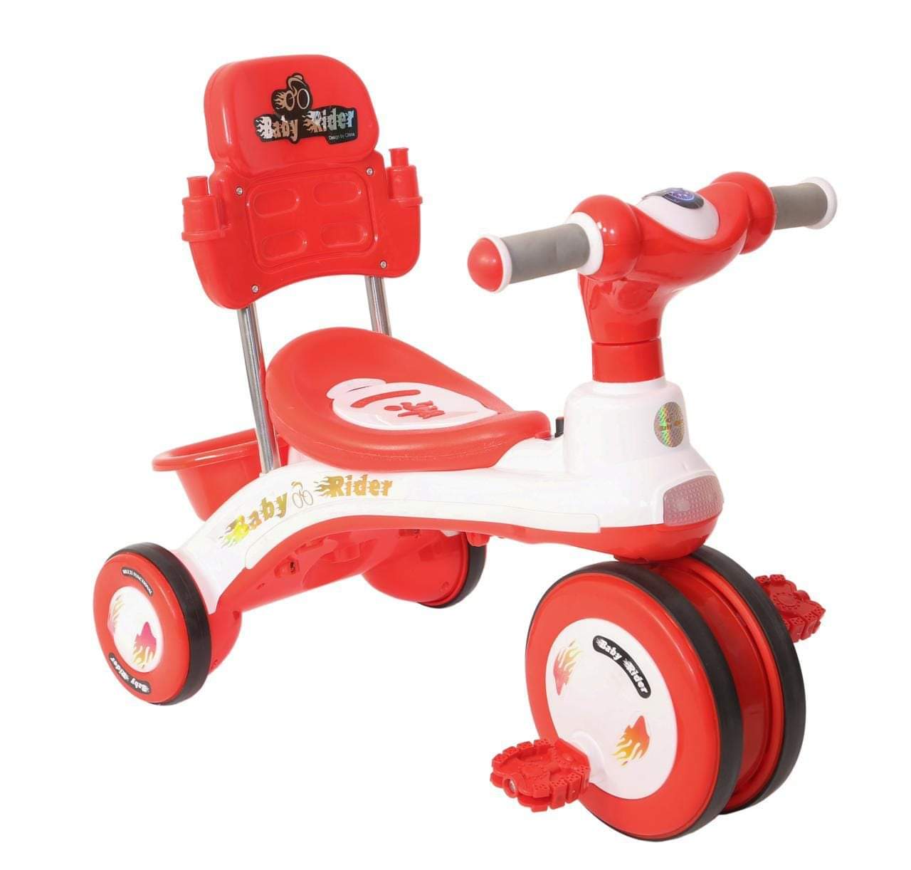 Picture of Baybee Kids Tricycle Mini Cruiser Pedal Go Kart Racing Ride On Toy Car For Baby With Curved Seat Baby Tricycle Kid'S Trike/Bicycle Children Tricycle For Boys & Girls Age 2-5 Years(Red)