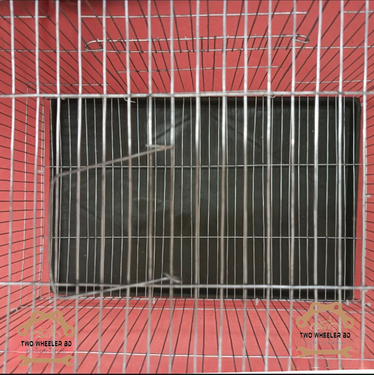 Picture of 18x12 or 20×16 or 24×18 Inches Folding Square 1/2 Inches Gape Cage With Double Tray for Pigeons, Rainbow Budgerigar , Cockatiel, Parrot Australia dove, Albino, lutino red eye , Myna, Tia, Chicken, Duck, Cat, Dog, Rabbit, Quail bird's cage in bangladesh