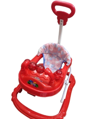 Picture of Baby musical walker with push Handle Mee Mee 360° Baby Activity Walker | 3 Level Adjustable Height, Foot Mat, Musical Detachable Toy Bar | Parental Push Handle, Anti-Rollover Folding Walker for Boys, Girls| 6-18 Months 15kg Cash On Delivery Availale