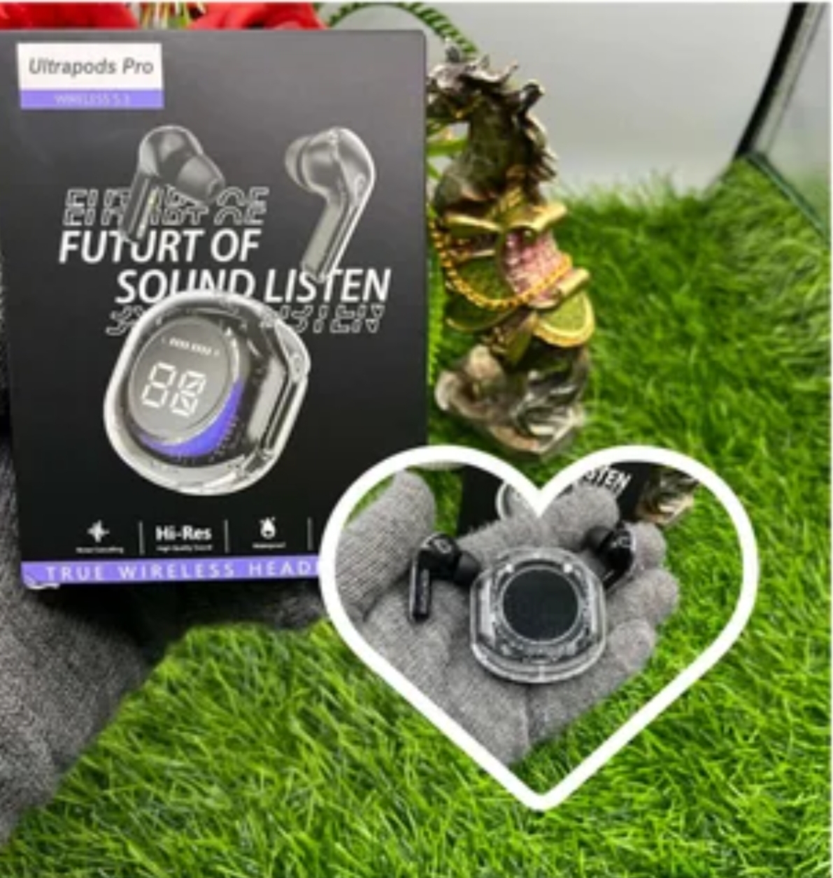 Picture of Ultra Pods Pro Earbuds Transparent TWS Bluetooth Earbuds BT Noise Cancelling Gaming Stereo sound earbuds High bass HD Mic Low Latency by Saimon Gadget & Electronics Ltd