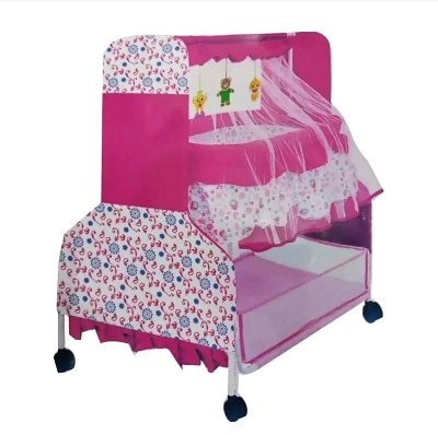 Picture of Dolna Bed For New Born Baby A Cozy Nest Cradle model no 732A dolna bed with mosquito net  Cash On Delivery Available