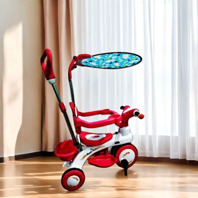 Picture of Rock Rider Complete 9M Pink-Blue Tricycle For Baby Kids Music System - Fun And Safe Tricycle For Kids' Enjoyment Cash On Delivery Available