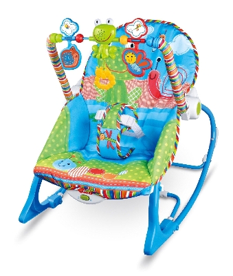 Picture of Toddler Baby Rocker with Musical Toy Bar and Vibration - Blue