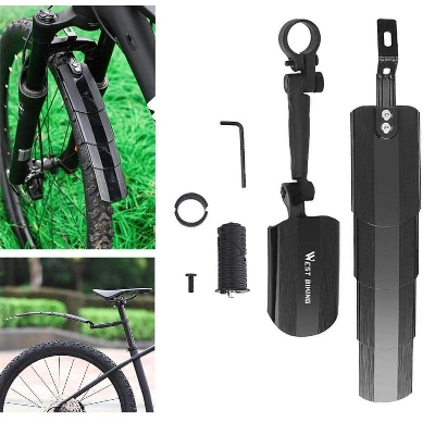 Picture of 1Set West Biking Widened Telescopic Cycling Mudguard Fender LengthenedRetractable Plastic Bicycle Front Rear Fender Mud Guard for MTB