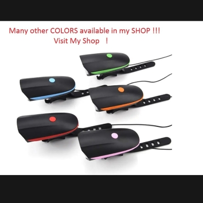 Picture of Waterproof Rechargeable 2 In 1 Bicycle bike Light and Horn (Many Colors Available)