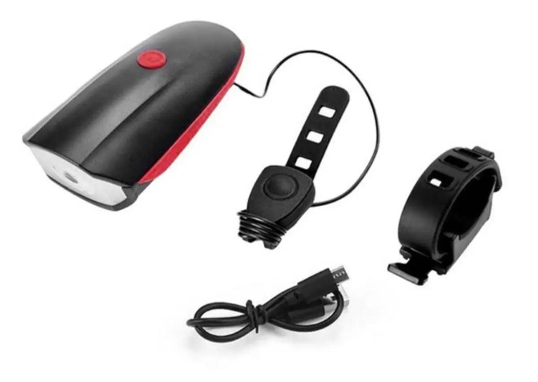 Picture of Waterproof Rechargeable 2 In 1 Bicycle bike Light and Horn (Many Colors Available)