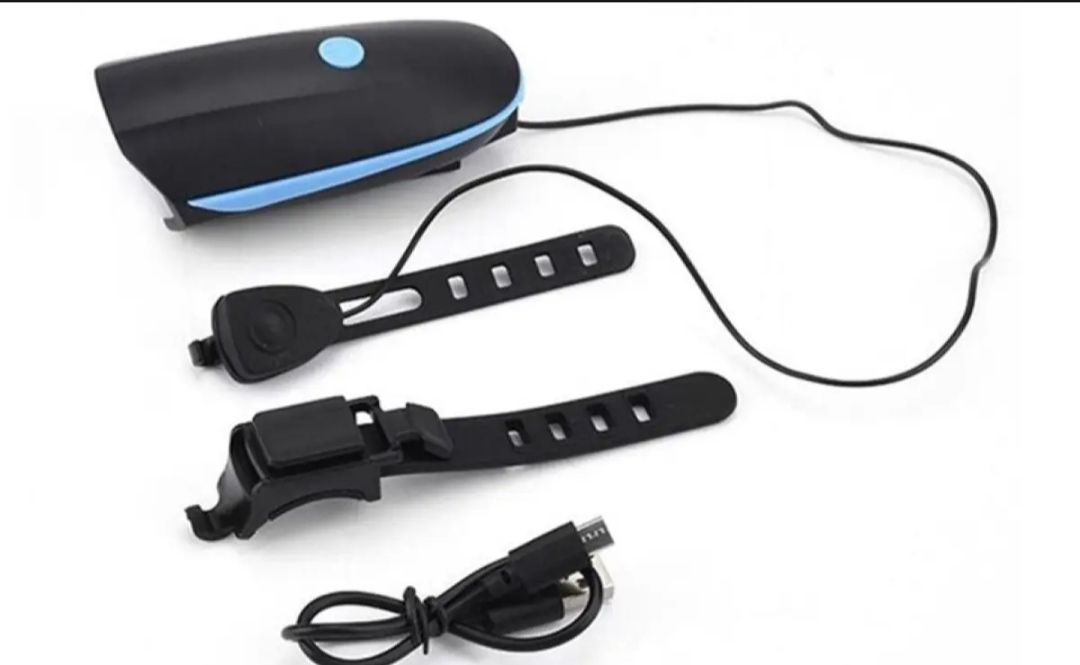 Picture of Waterproof Rechargeable 2 In 1 Bicycle bike Light and Horn (Many Colors Available)