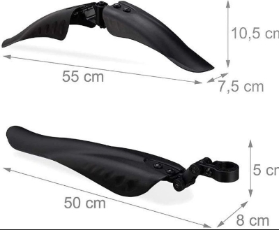 Picture of Bicycle Mudguard Set. Front Rear Mountain Bike Mud Guard MTB Mudguard Black For Bicycle Bike