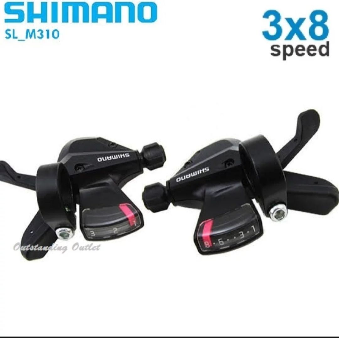 Picture of 3x8-Speed Shift Lever Shifter Right Left Bicycle Shifter. Shimano 3*8 speed oil Shifter