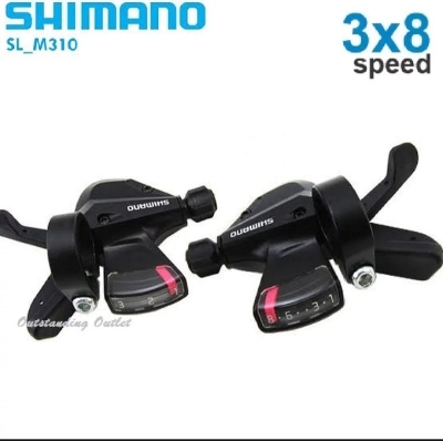 Picture of 3x8-Speed Shift Lever Shifter Right Left Bicycle Shifter. Shimano 3*8 speed oil Shifter