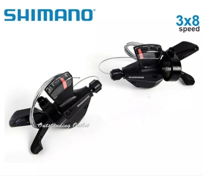 Picture of 3x8-Speed Shift Lever Shifter Right Left Bicycle Shifter. Shimano 3*8 speed oil Shifter