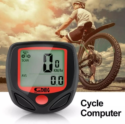 Picture of Cycle Speedometer. Waterproof Bicycle Bike Cycle LCD Display Digital Computer Speedometer