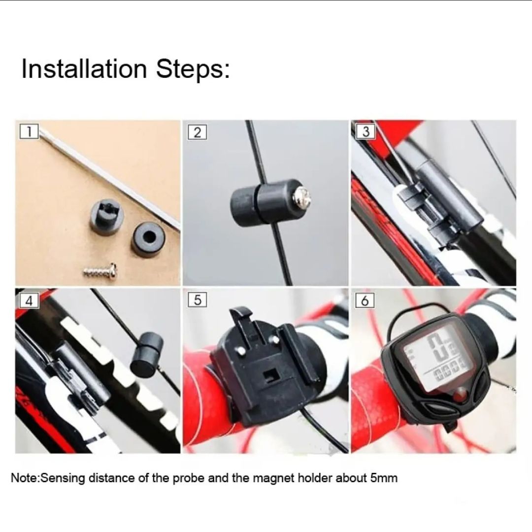 Picture of Cycle Speedometer. Waterproof Bicycle Bike Cycle LCD Display Digital Computer Speedometer