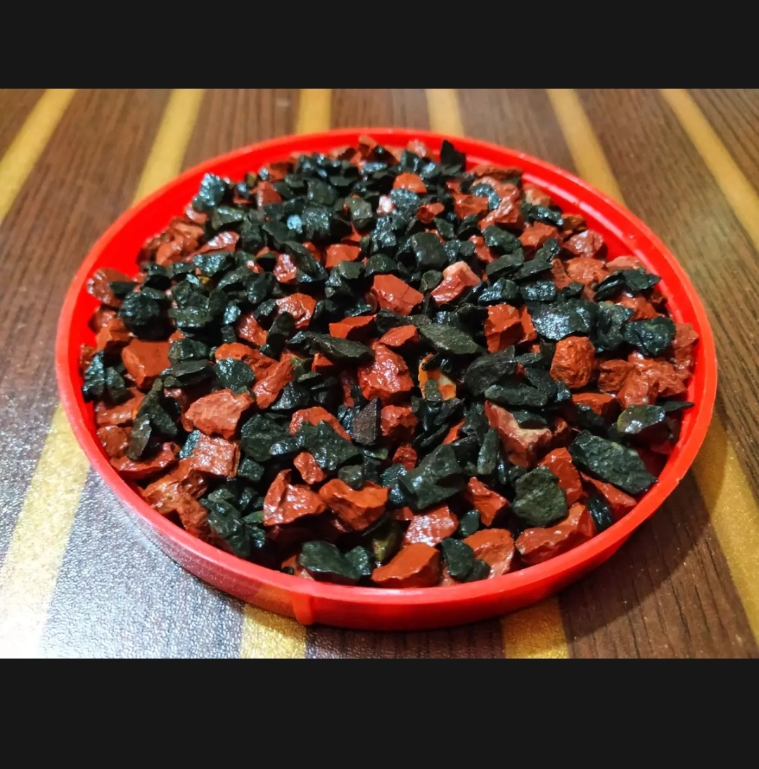 Picture of 2Kg , Black & Red Mixed Color Stone or Aquarium, Rock Gardens, Cactus Pot, Bamboo Plants, Bonsai Trees Decoration