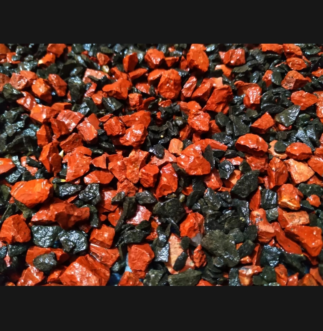 Picture of 2Kg , Black & Red Mixed Color Stone or Aquarium, Rock Gardens, Cactus Pot, Bamboo Plants, Bonsai Trees Decoration